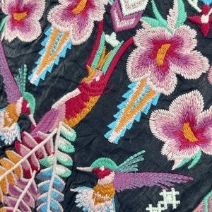 Paris Hues embroidered tunic large bamboo/cotton